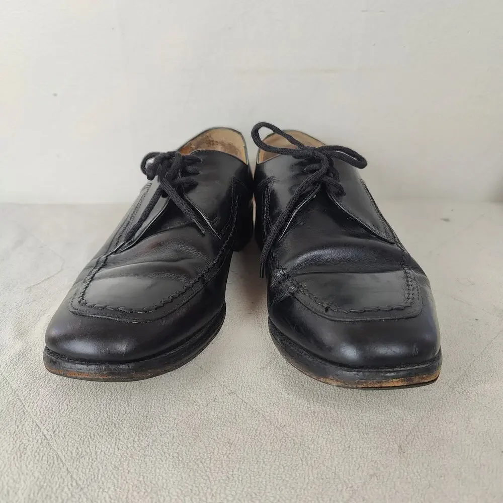 Loake Fontwell‎ U-Tip Oxford Shoes Mens UK 8 US 9 Black Leather Lace Up Formal